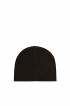 Diesel Wool-blend beanie with Oval D logo - Knit caps - Unisex - Black