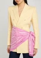 Coach Signature C Logo-jacquard Scarf - Fuchsia - One Size