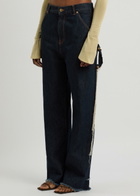 Darkpark Lisa Pearl-embellished Straight-leg Jeans Blue