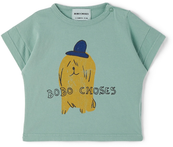 Photo: Bobo Choses Baby Green Dog In The Hat T-Shirt