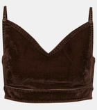 Loewe Velvet denim crop top