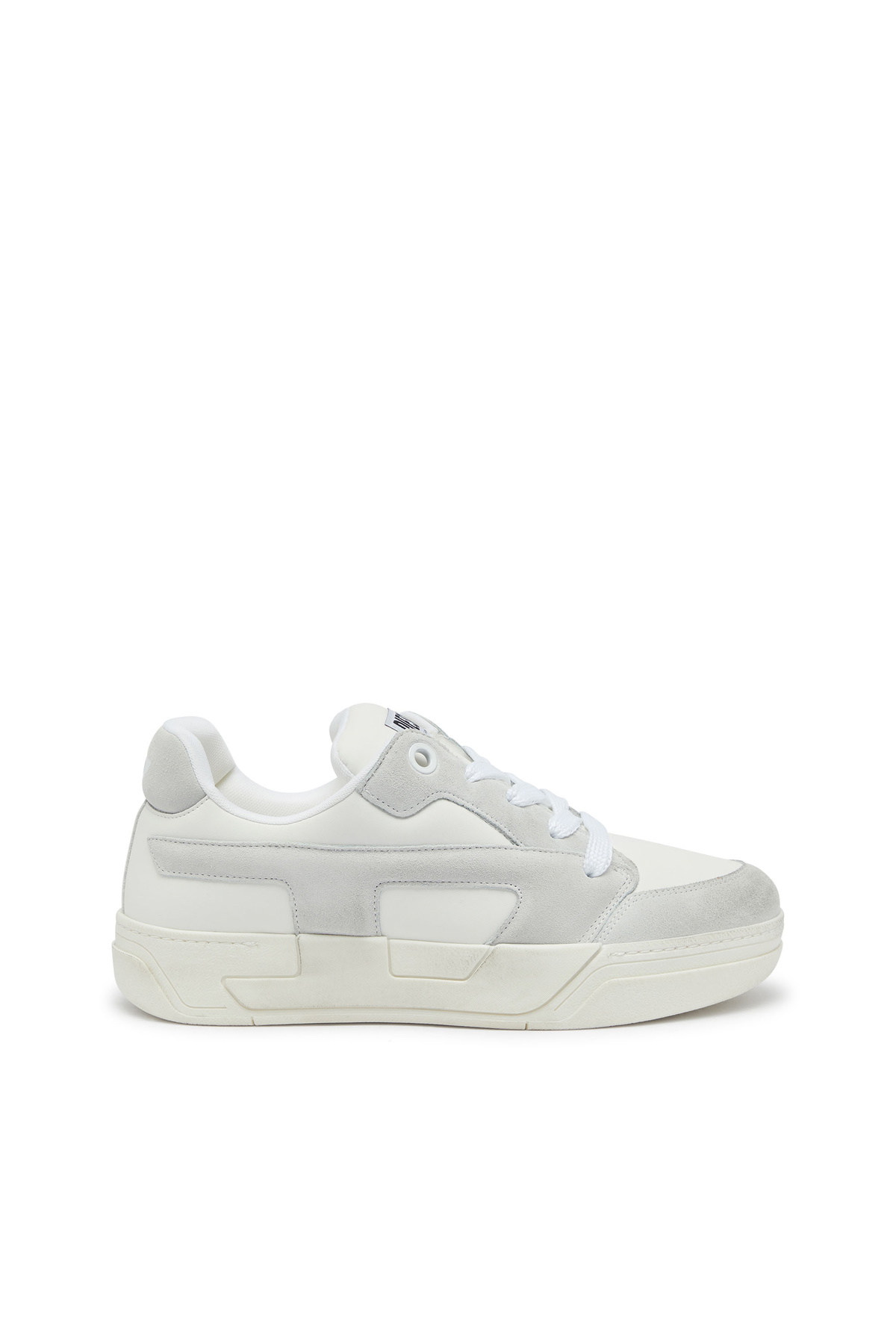 Diesel S-D-Ollie - Distressed sneakers in leather and suede - Sneakers Mens in White