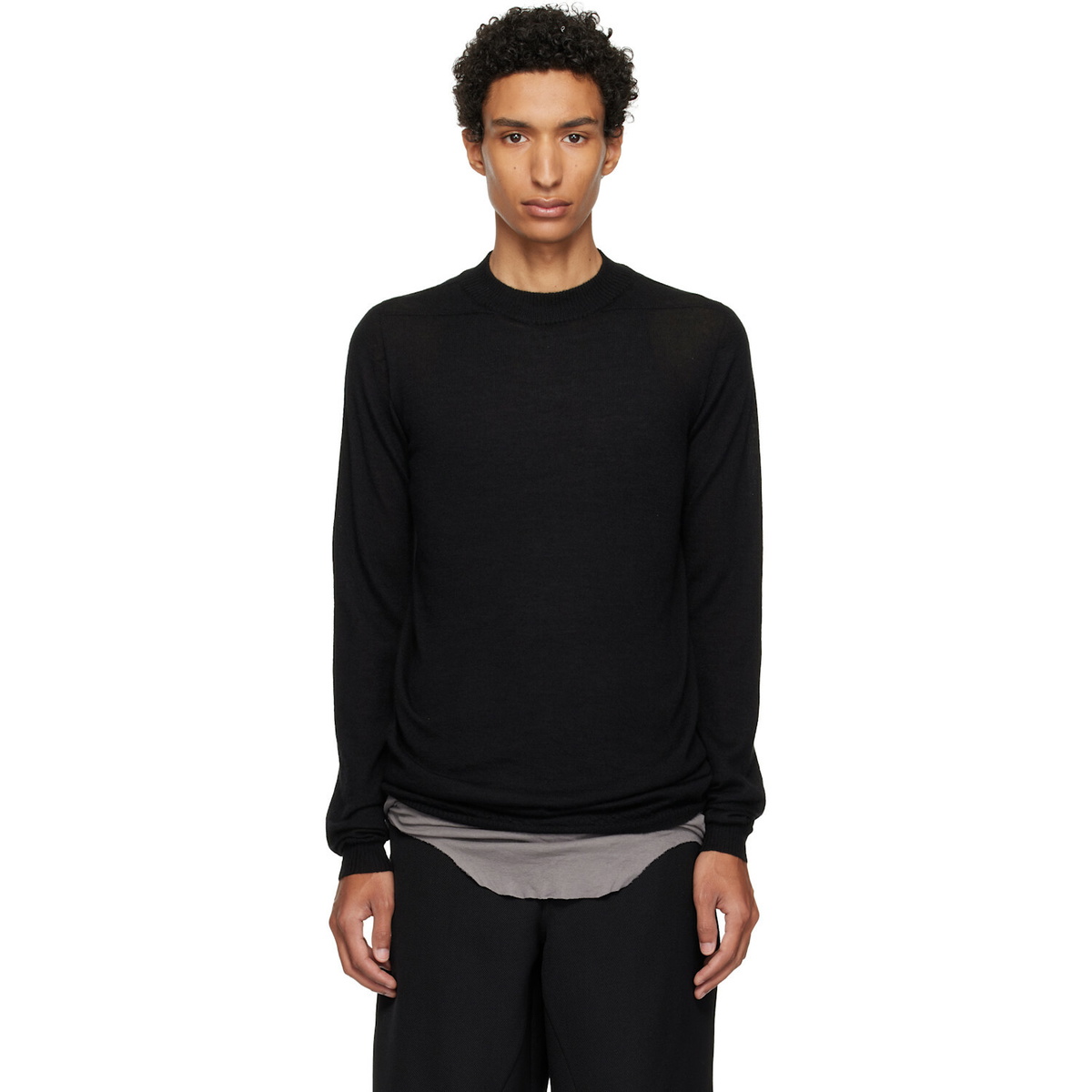 Rick Owens Black Tower Level Lupetto Sweater