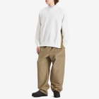 Comme des Garçons Homme Men's Cotton Nylon Crew Sweat in Bleach/Khaki