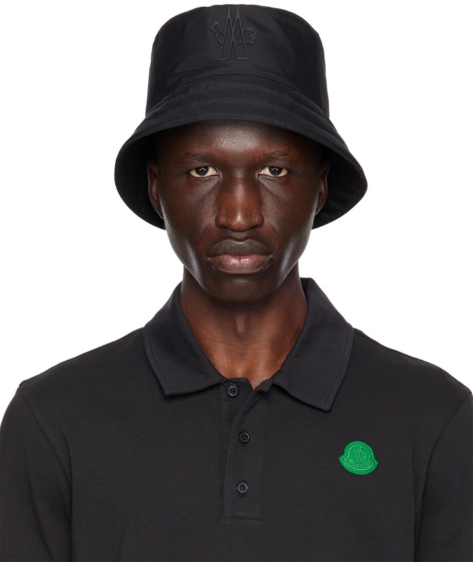 Photo: Moncler Grenoble Black Bonded Bucket Hat