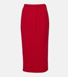 Mugler Virgin wool high-rise pencil skirt