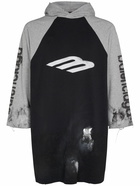 BALENCIAGA 3b Stencil Hooded Stretch Cotton T-shirt