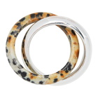 Bottega Veneta Silver Dalmatian Double Ring