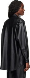 KIMHĒKIM Black Label Faux-Leather Shirt