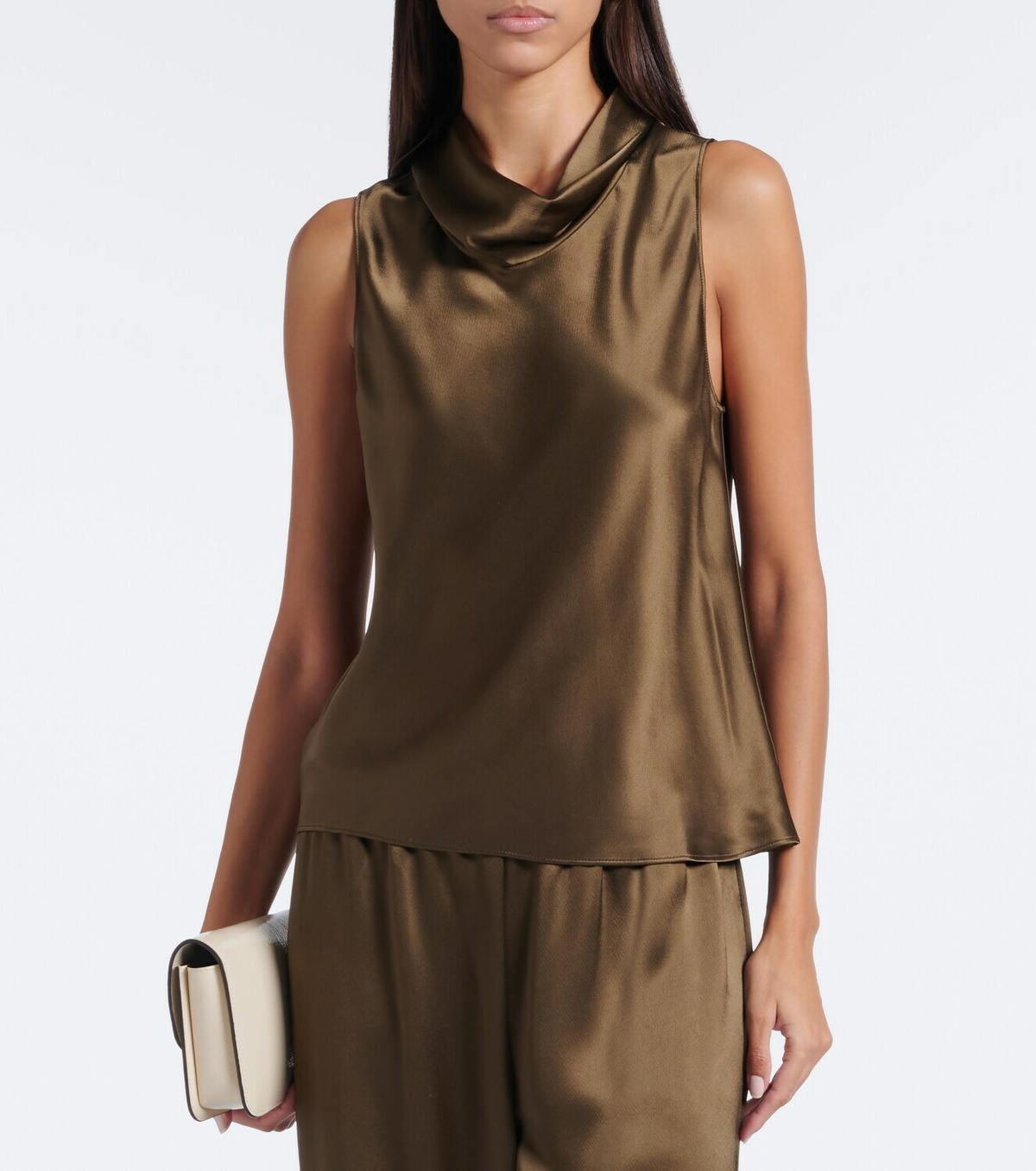 Leset Barb satin top
