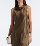 Leset Barb satin top
