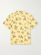 RRL - Convertible-Collar Printed Linen and Cotton-Blend Shirt - Yellow