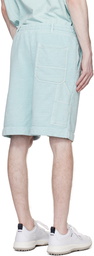 BOSS Blue Embroidered Shorts