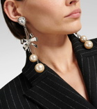 Alessandra Rich Bow-embellished clip-on earrings