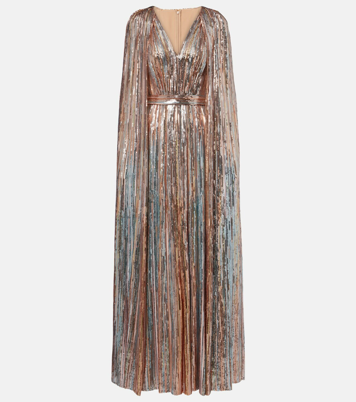 Elie Saab Sequined caped gown