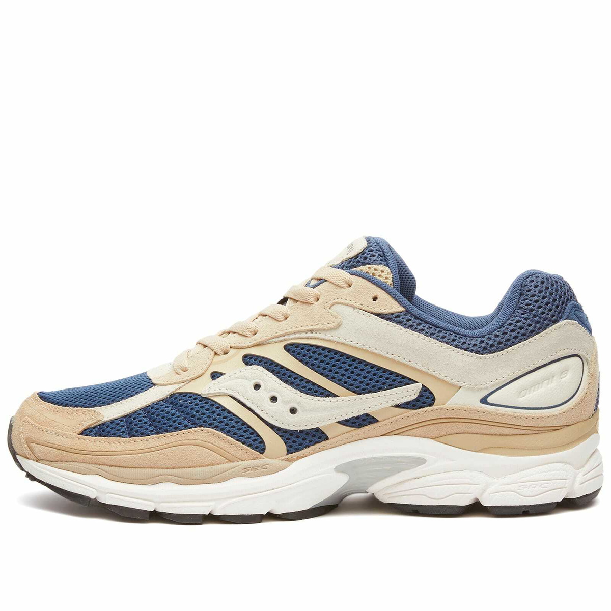 Saucony Pro Grid Omni 9 Premium Sneakers in Beige/Blue