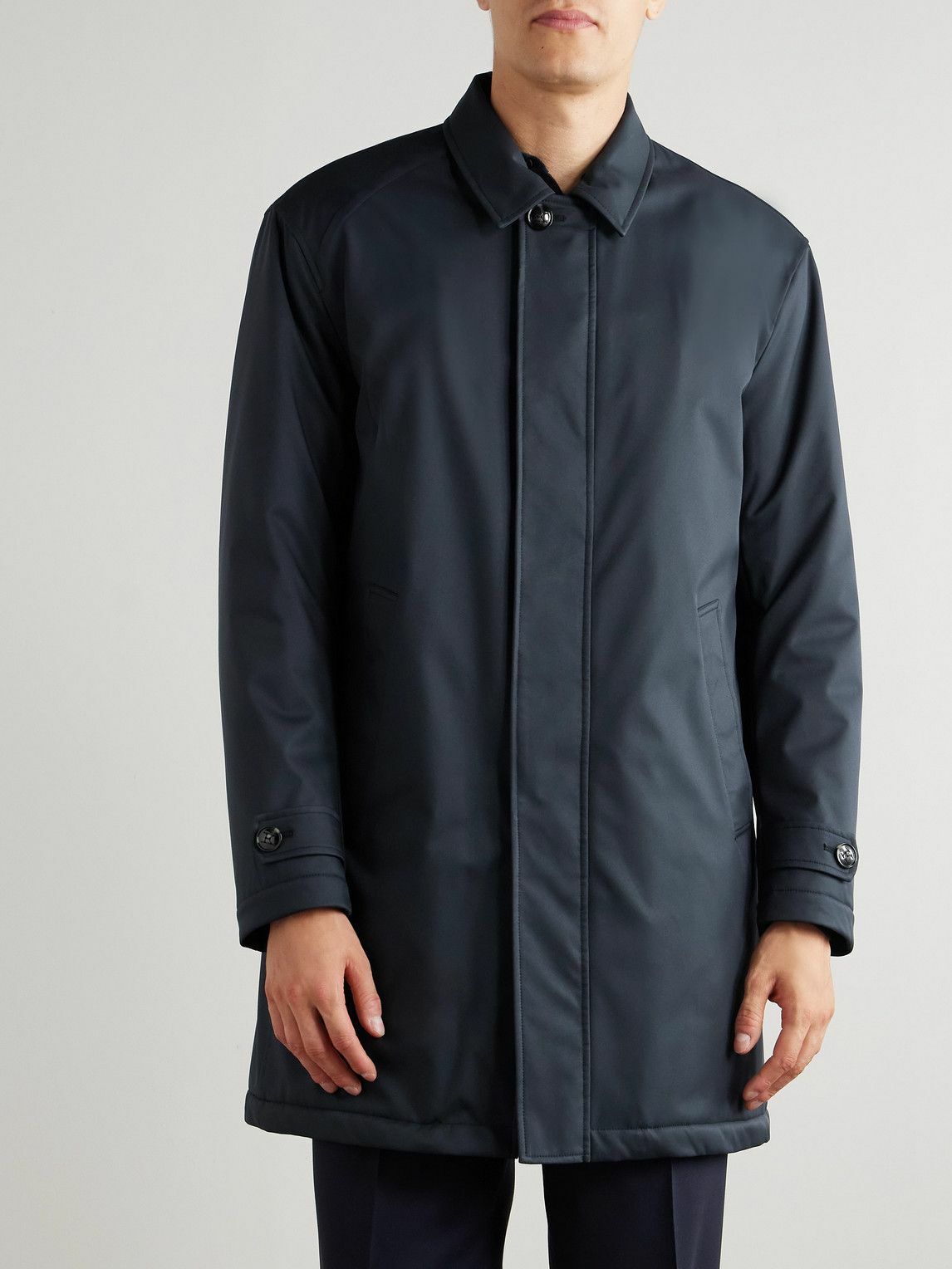 Kiton - Shell Coat - Blue