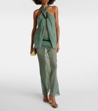 Christopher Esber Beaded draped silk maxi dress