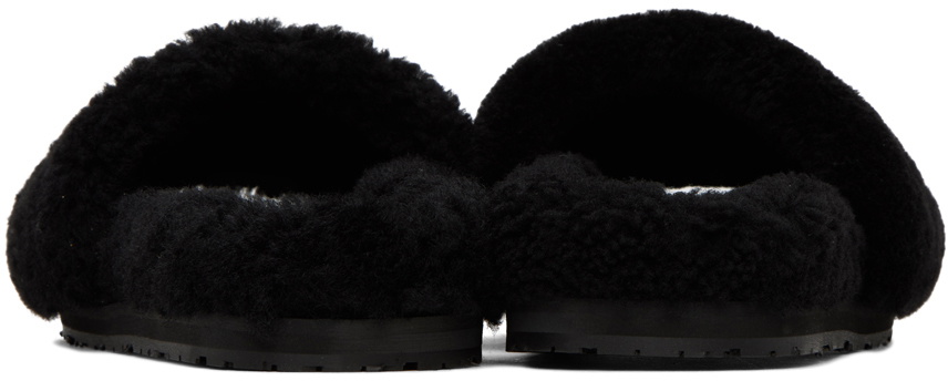 AMIRI Black Lux Shearling Slippers