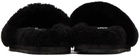 AMIRI Black Lux Shearling Slippers
