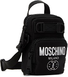 Moschino Black Smiley Double Smile Messenger Bag