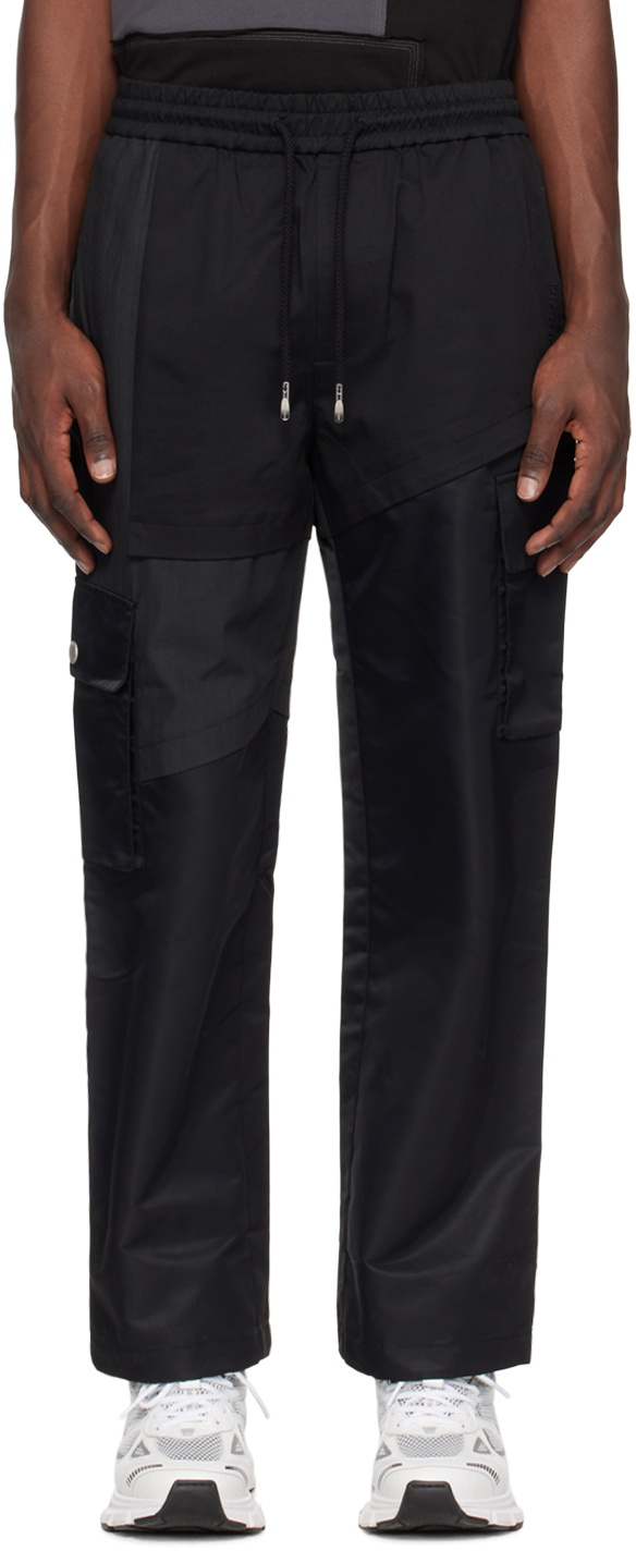 Feng Chen Wang Black Paneled Cargo Pants