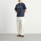 Bram's Fruit Men's Script Logo T-Shirt in Navy