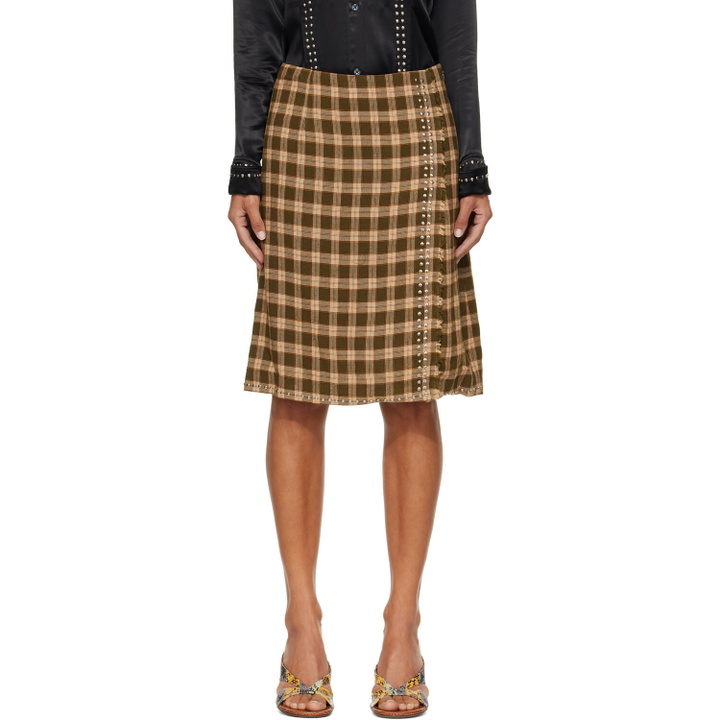 Photo: Wales Bonner Khaki Cosmic Midi Skirt