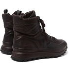 Officine Creative - Frontier Shearling-Lined Leather High-Top Sneakers - Brown