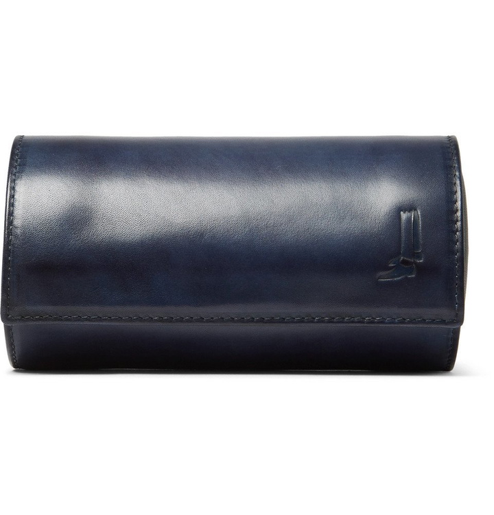 Photo: Berluti - Leather Watch Roll - Men - Navy