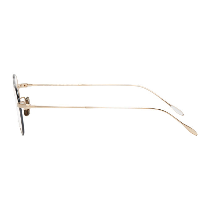 Yuichi Toyama Gold and Grey Walter Glasses Yuichi Toyama