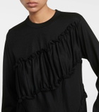 Noir Kei Ninomiya Ruffled asymmetric wool sweater