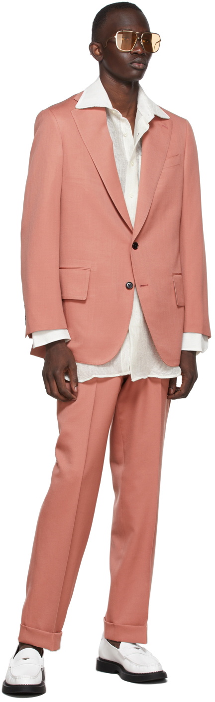 Factor's SSENSE Exclusive Red Gabardine Single Breasted Jacket
