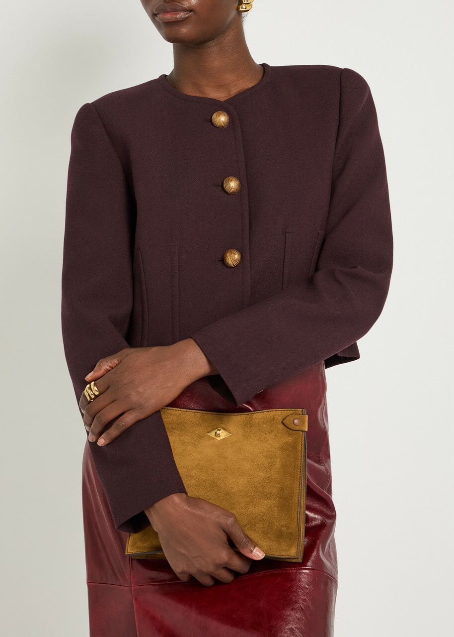 Metier Stowaway Suede Cross-body bag - Tan - One Size