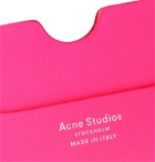 Acne Studios - Elmas Logo-Print Leather Cardholder - Pink