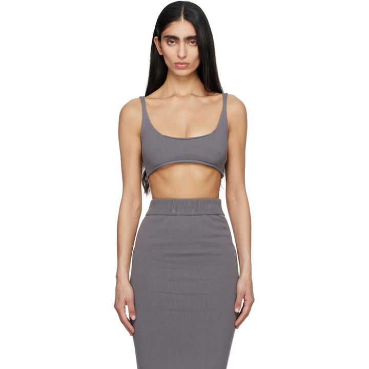 Photo: Entire Studios Gray Raw Knit Bra