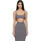 Entire Studios Gray Raw Knit Bra