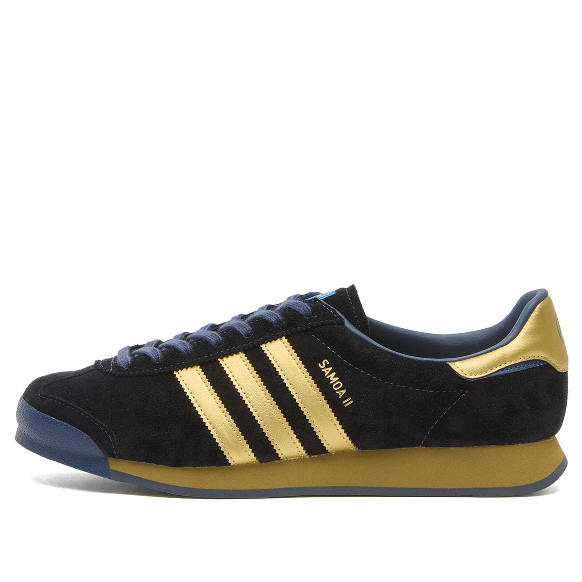 Adidas Men's x SPZL Samoa II Sneaker in Tech Indigo/Matte Gold/Night Indigo