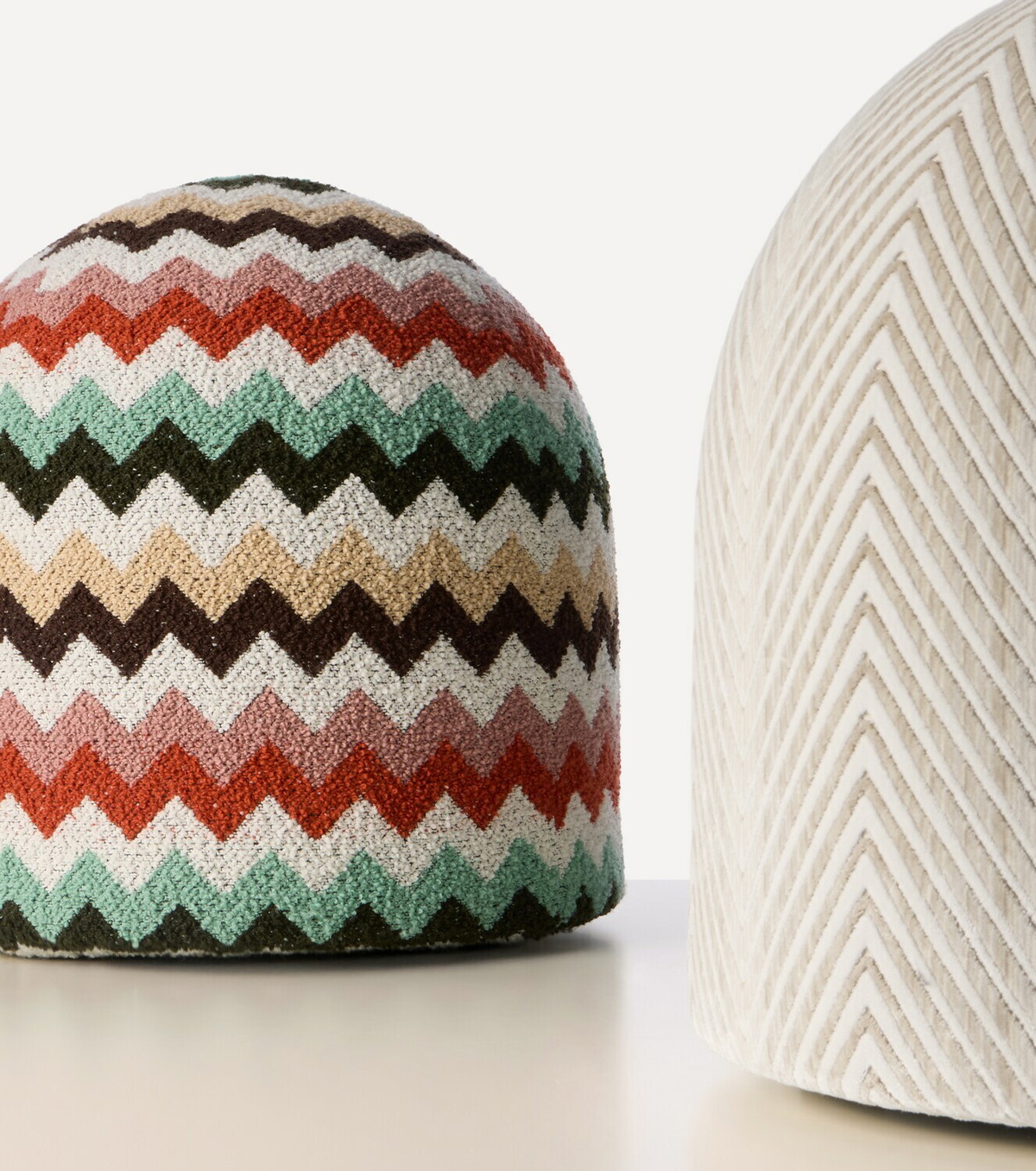 Missoni Panettone Riccio Zigzag bouclé pouf