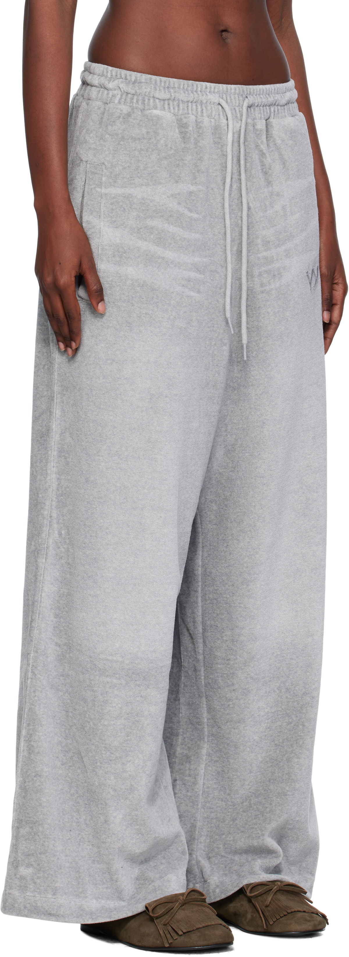 OPEN YY Gray Velour Wide Lounge Pants