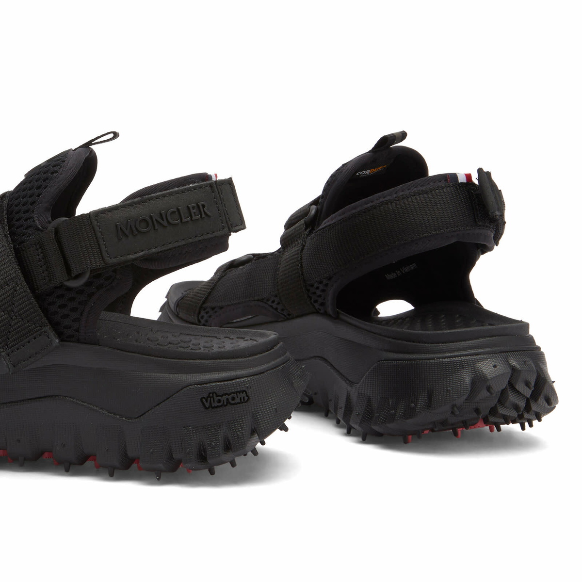 Moncler Women's Trailgrip Vela Sandals in Black