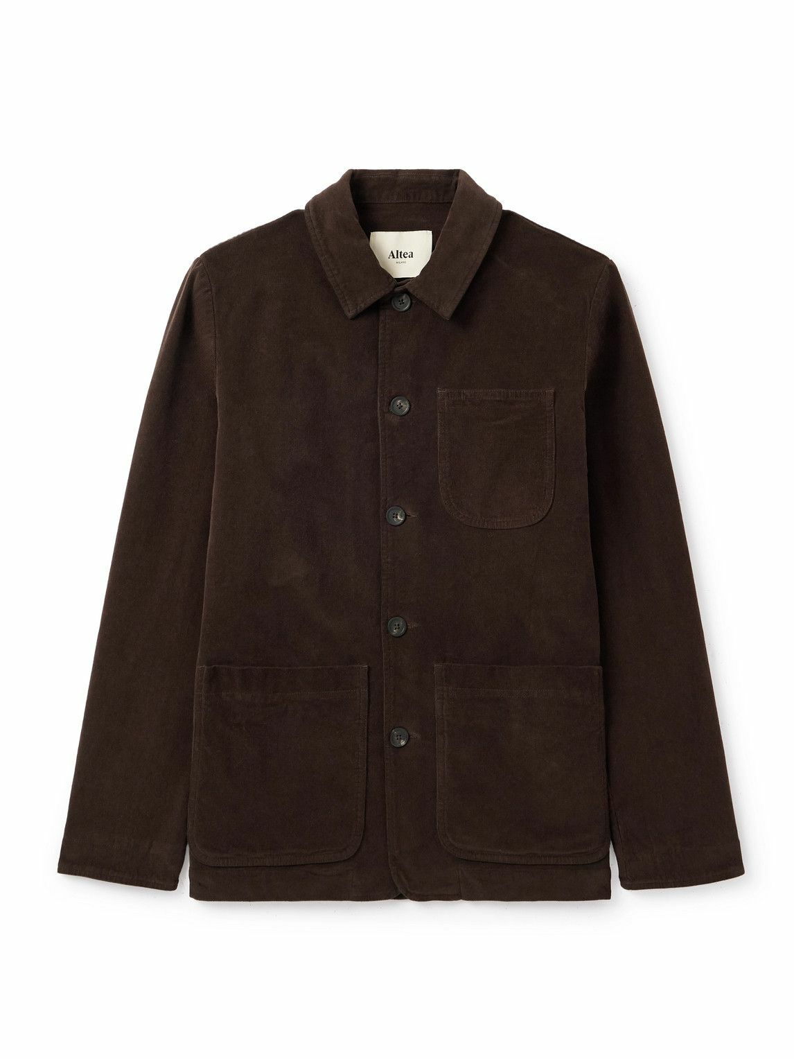 Altea - Constantin Garment-Dyed Stretch-Cotton Corduroy Overshirt - Brown