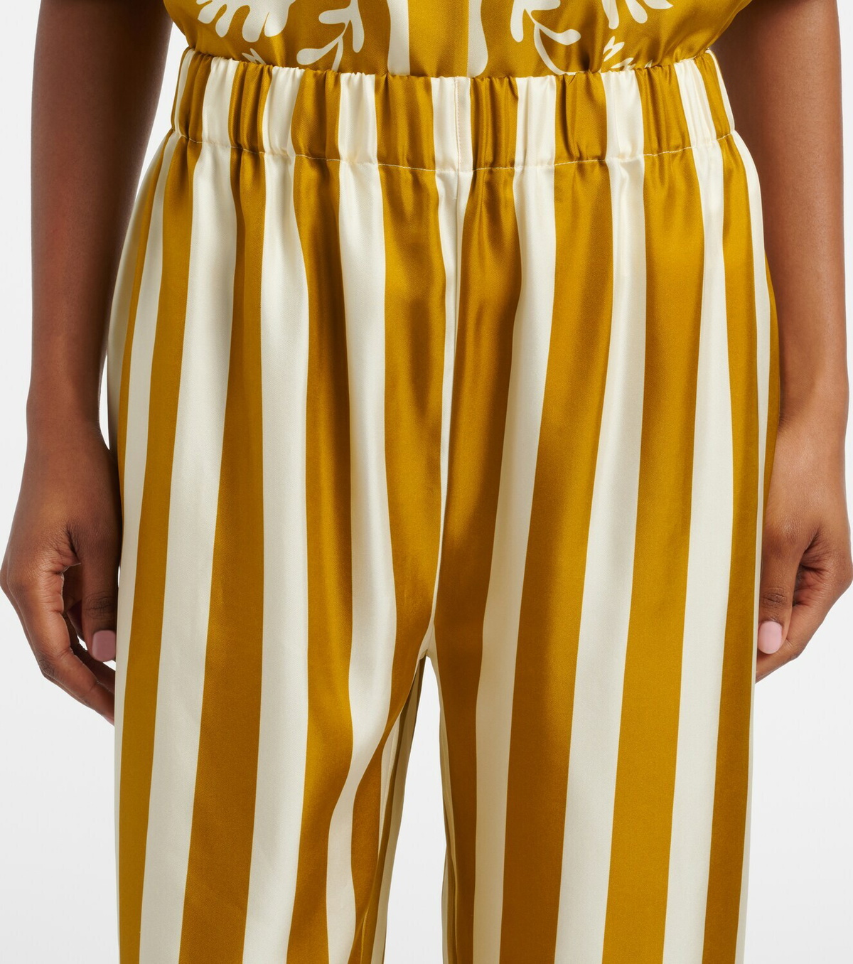 Eres Pacha striped silk twill palazzo pants