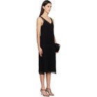 TOTEME Black Chiffon Slip Midi Dress