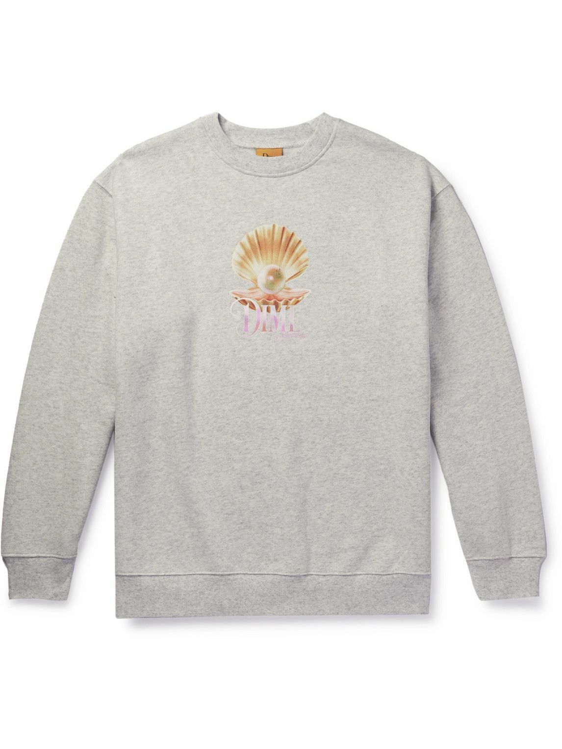 DIME - Unmentionables Logo-Print Cotton-Jersey Sweatshirt - Gray Dime