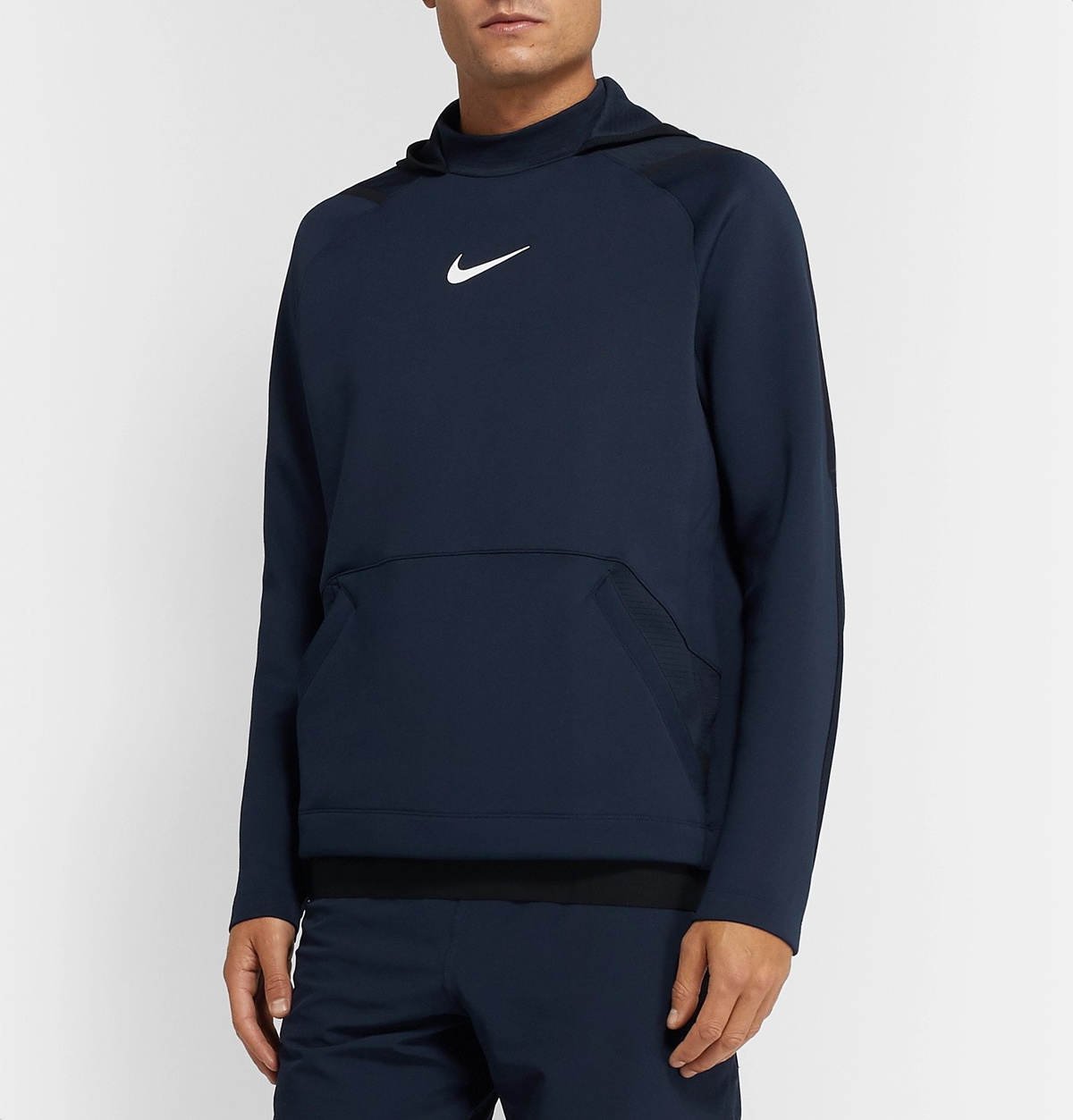 Nike Training Pro Logo Print Dri FIT Hoodie Blue Nike Training