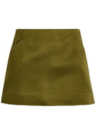 Paris Georgia Cass Satin Mini Skirt Olive