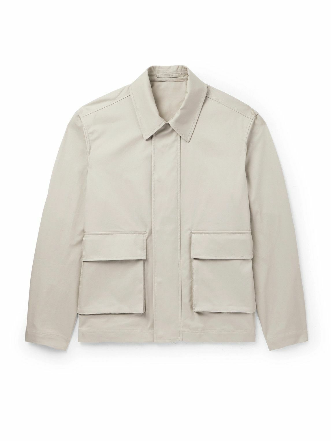 Lardini - Casimir Stretch-Cotton Twill Blouson Jacket - Neutrals