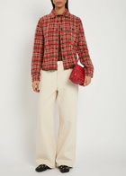 Guest In Residence Dylan Plaid Cashmere Shirt Red