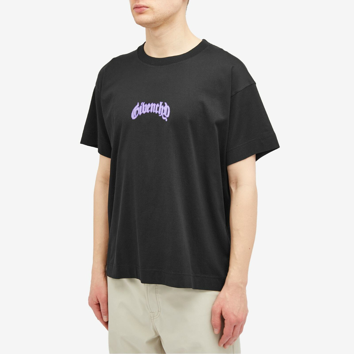 Givenchy Men's Poster Logo T-Shirt in Black Givenchy